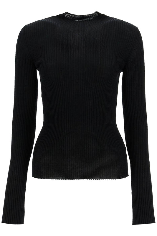 MRZ ribbed wool top with a high