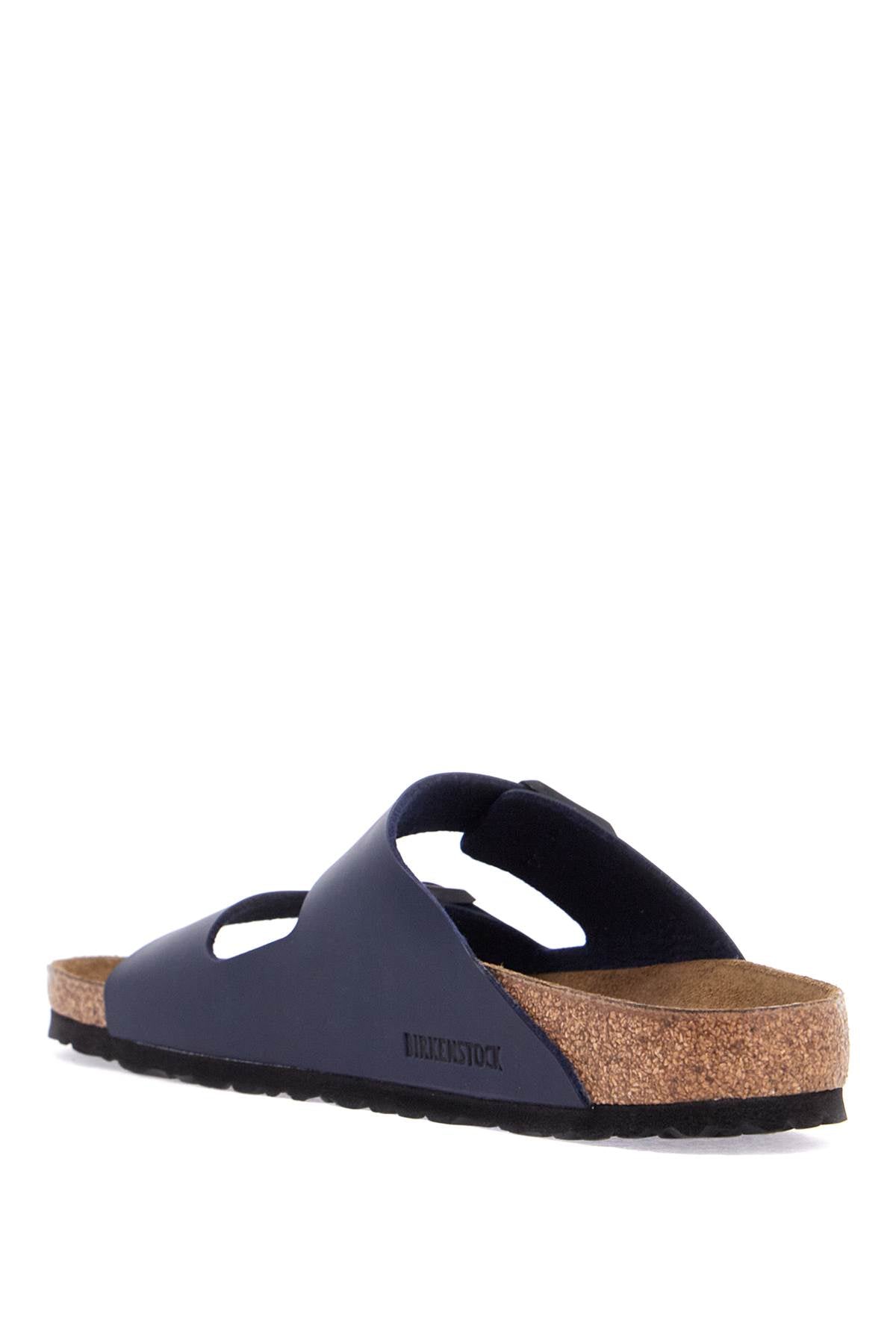 Birkenstock dark blue arizona sandals in birkoflor with cork sole