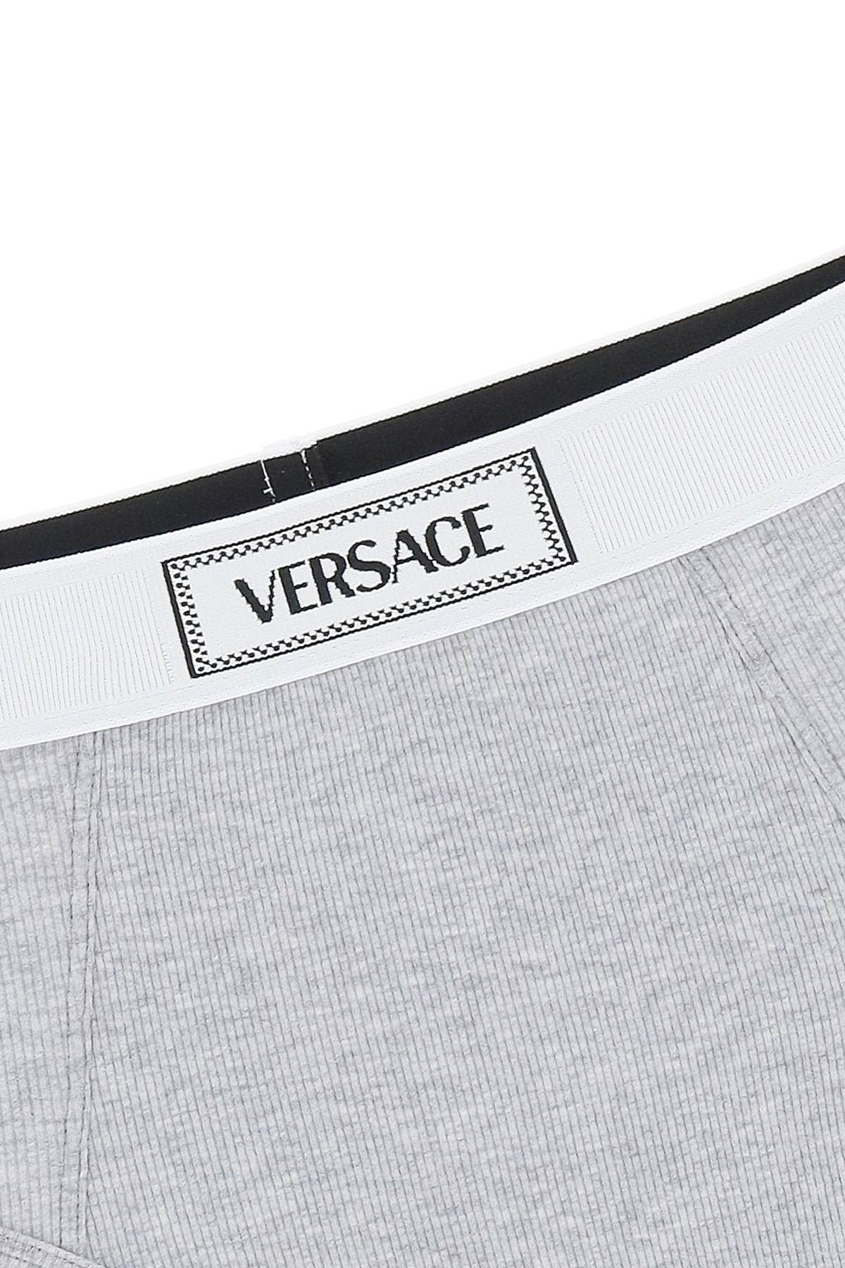 Versace ribbed briefs with '90s logo