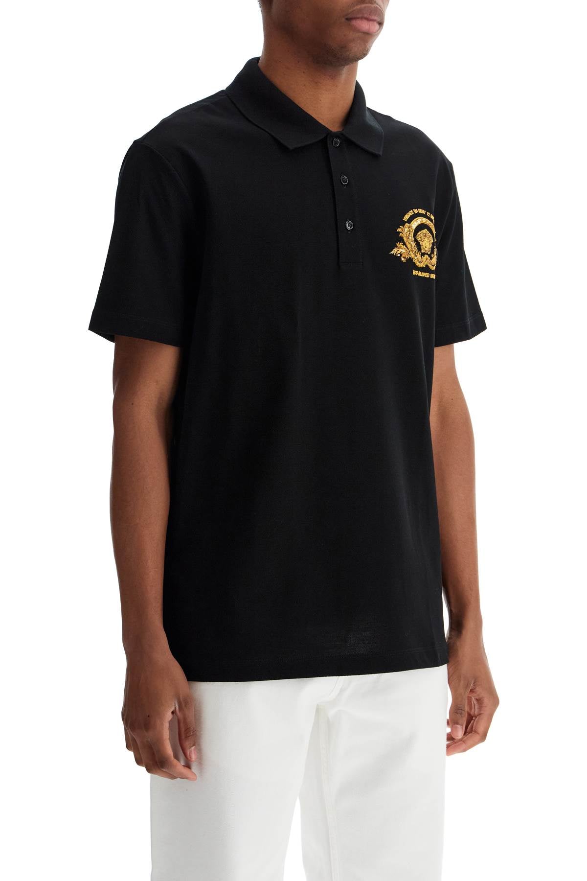 Versace short-sleeved polo shirt with