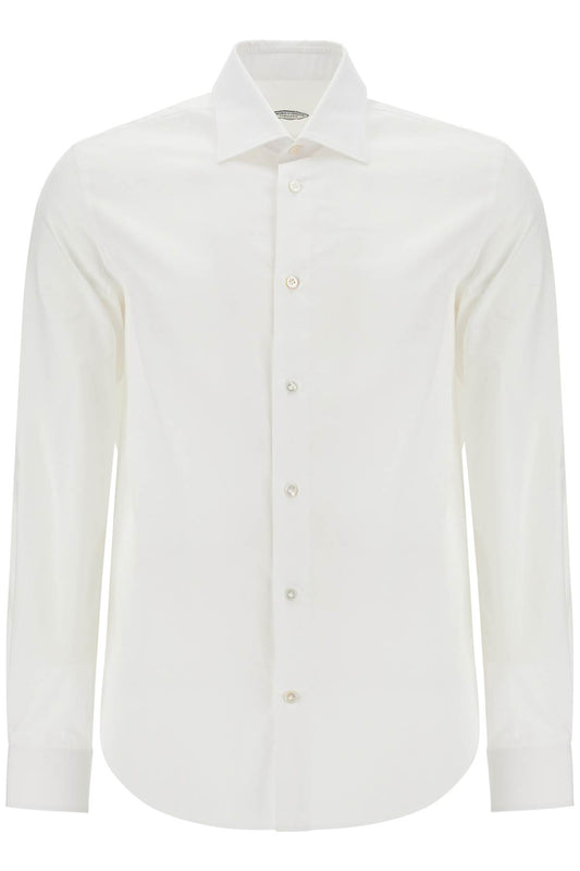 VINCENZO DI RUggIERO slim fit twill shirt for men