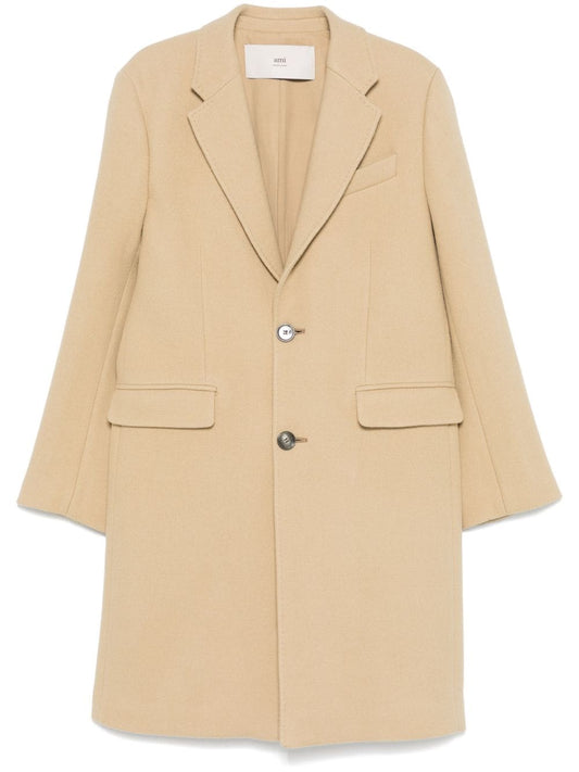 Ami Paris Coats Beige