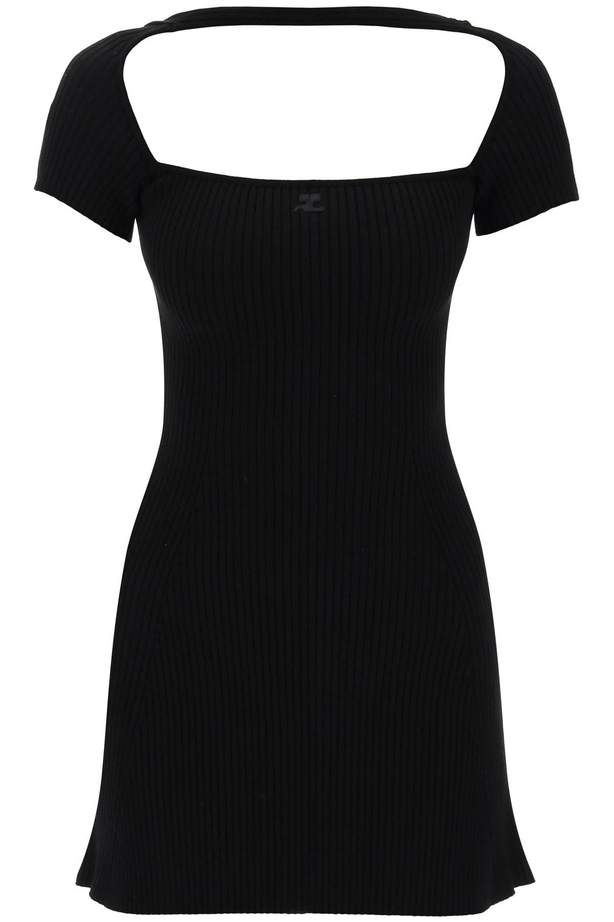 Courreges "hyperbole mini ribbed jersey dress with