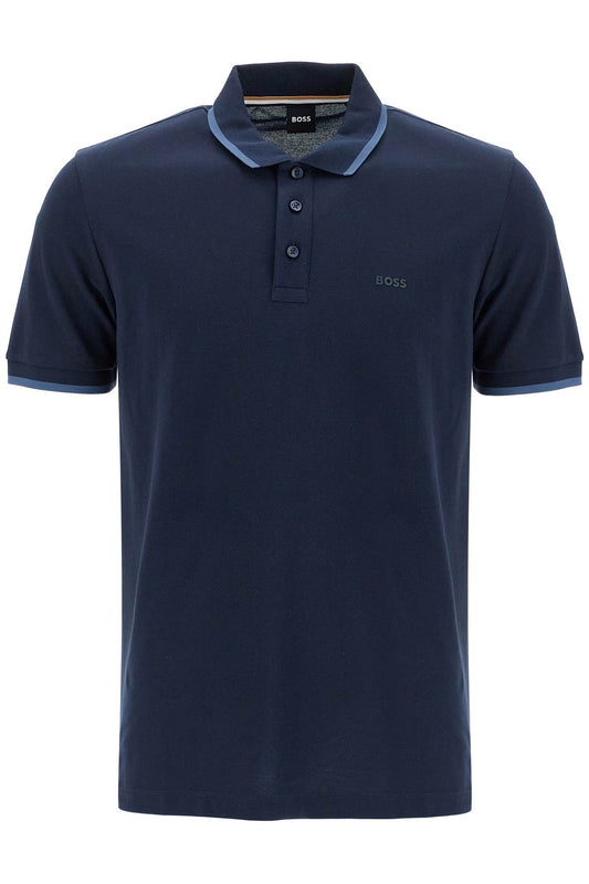 Boss polo shirt with contrasting edges