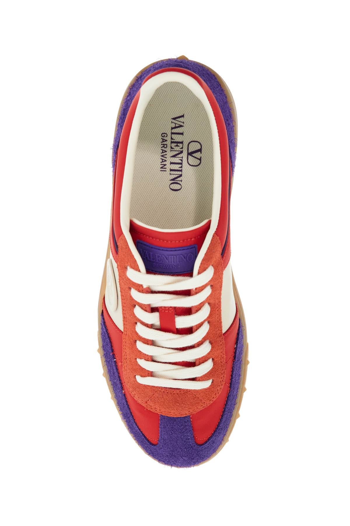 Valentino Garavani purple women's sneakers in polyester and suede