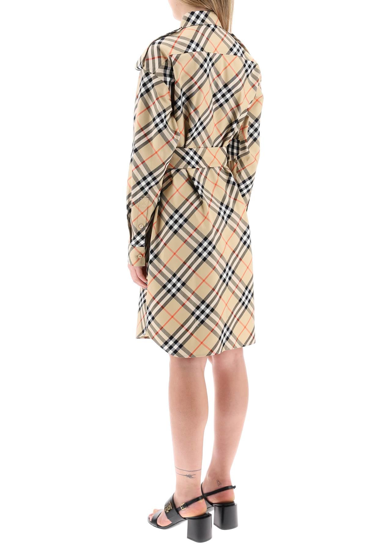 Burberry ered cotton chemisier dress