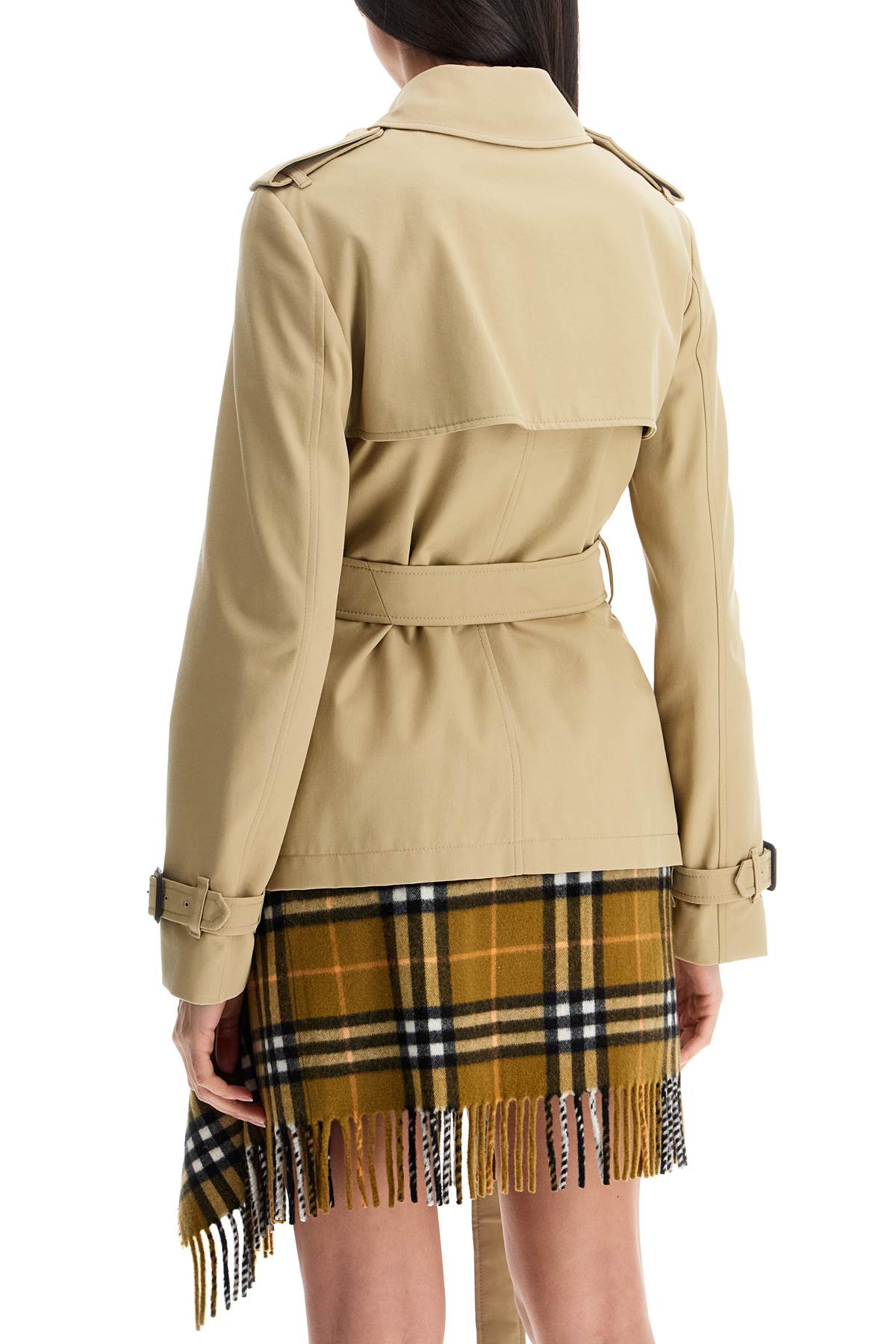 Burberry short trench coat with belt