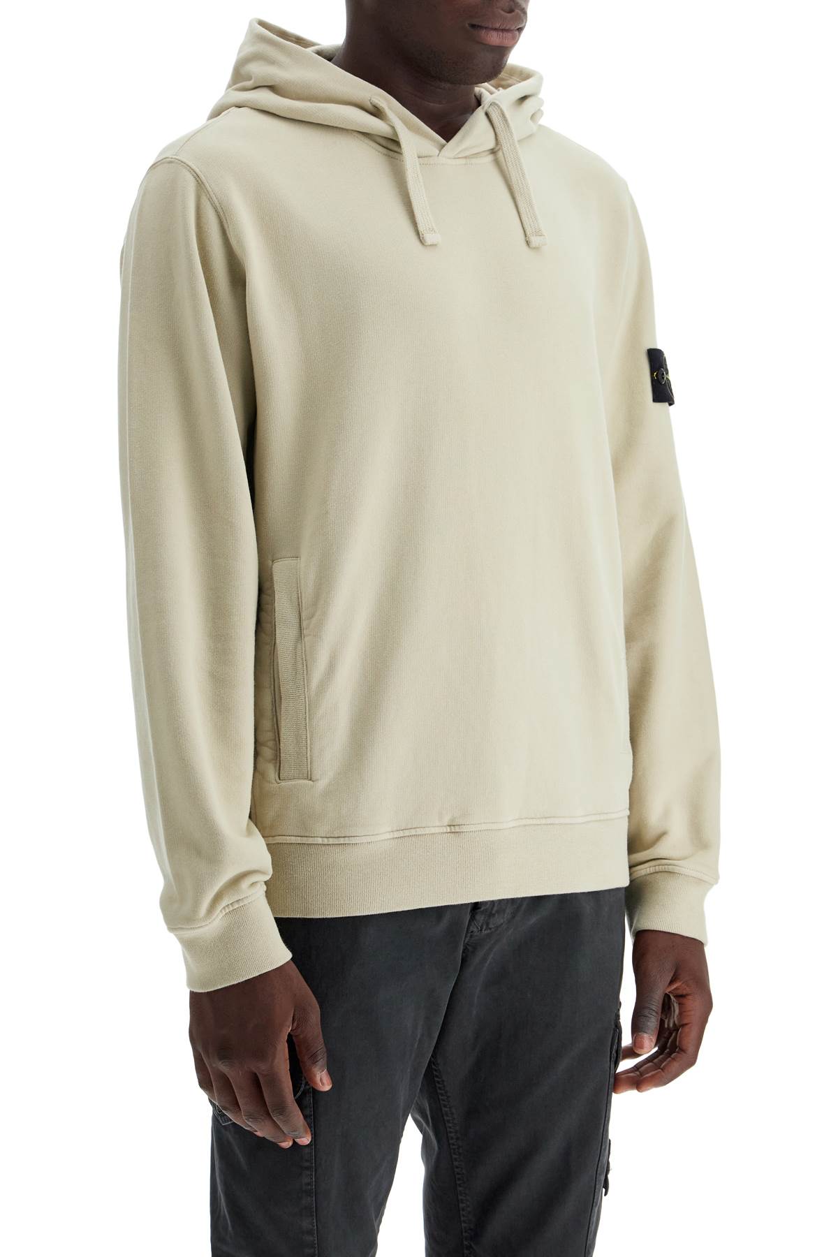 Stone Island organic cotton hoodie with hood