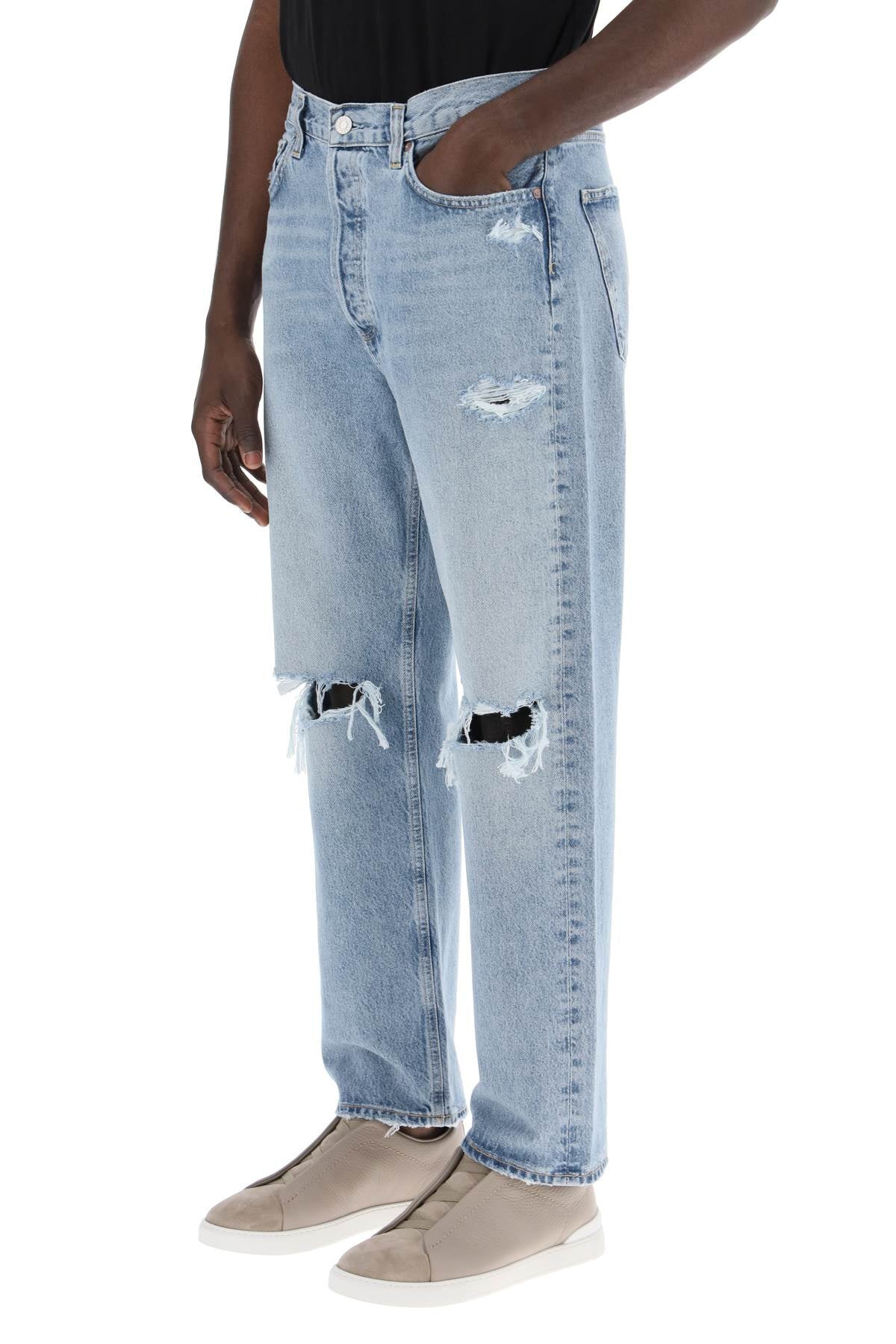 Agolde 90's destroyed jeans with distressed details