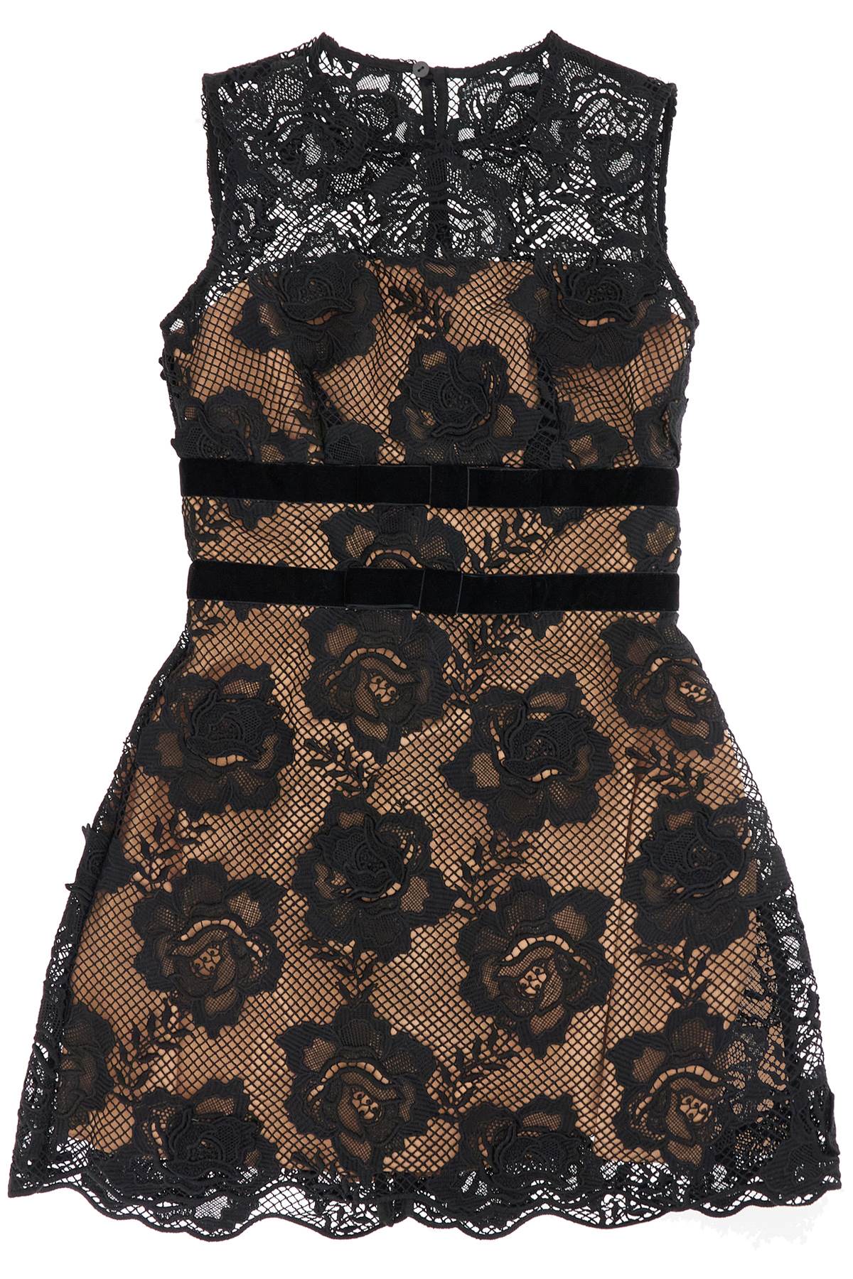 Self-Portrait Self Portrait lace mini dress with bows