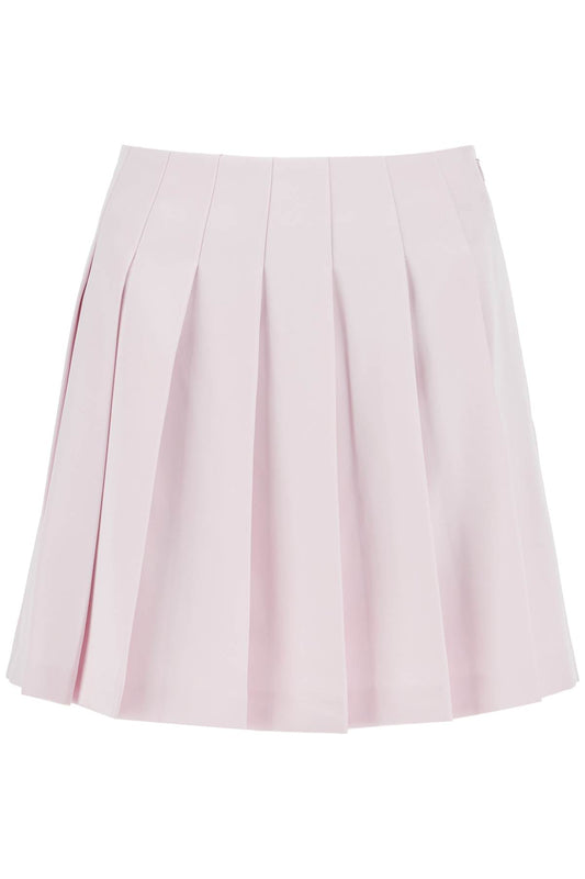 Self Portrait pleated satin mini skirt