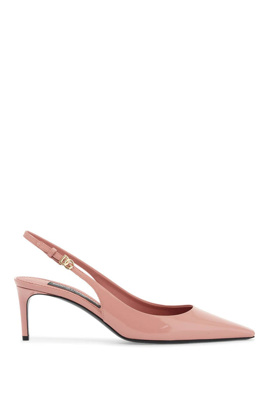 Dolce & Gabbana pink patent leather stiletto slingback