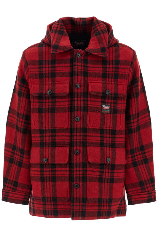 Woolrich plaid cruiser hooded jacket