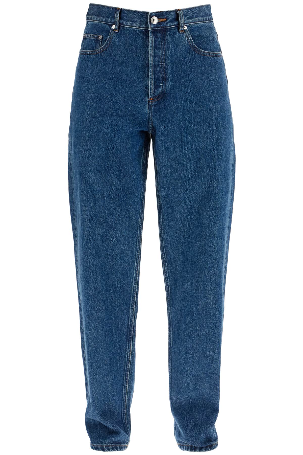 A.P.C. organic cotton indigo blue wide leg jeans