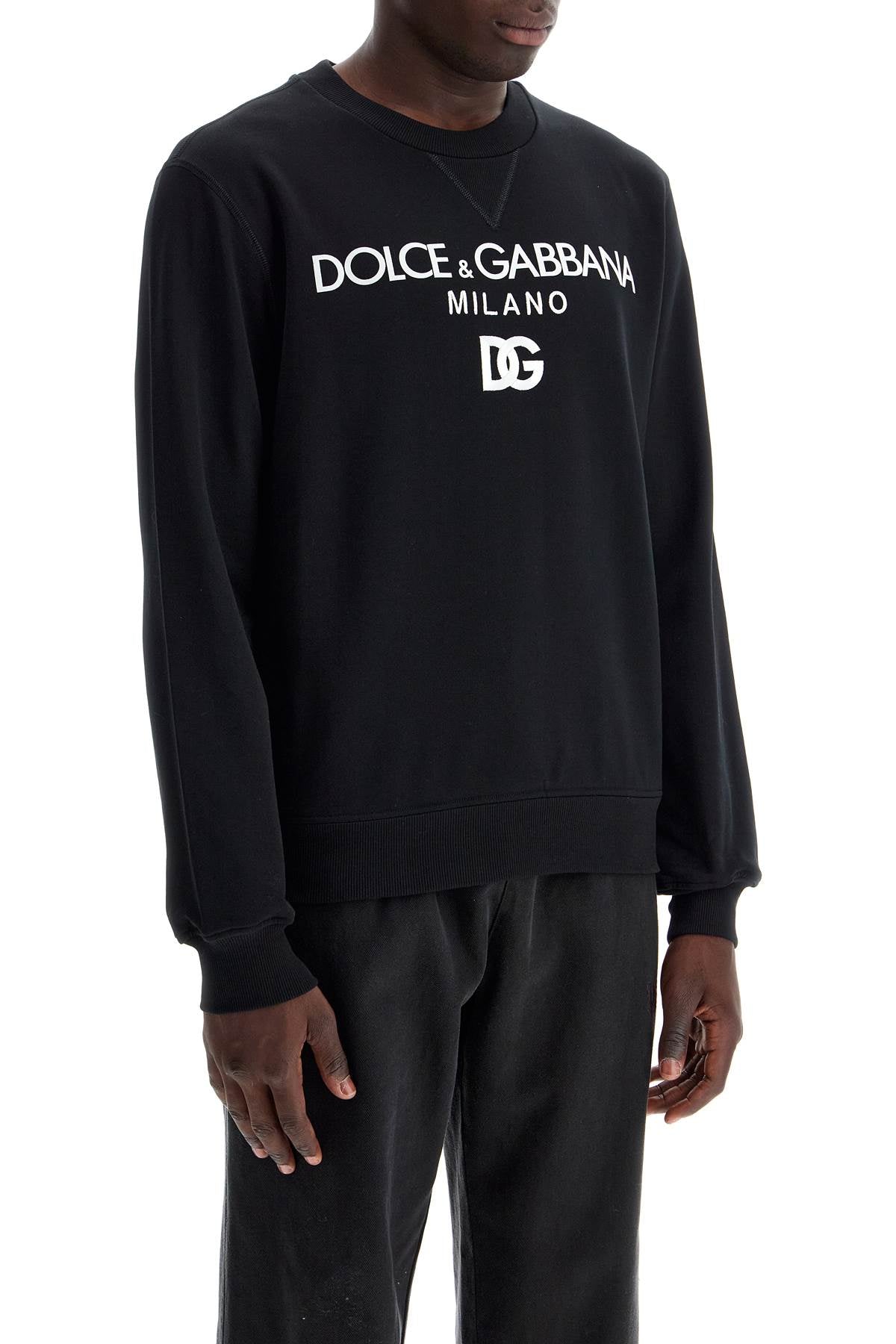 Dolce & Gabbana "round neck sweatshirt with dg embroidery and lettering