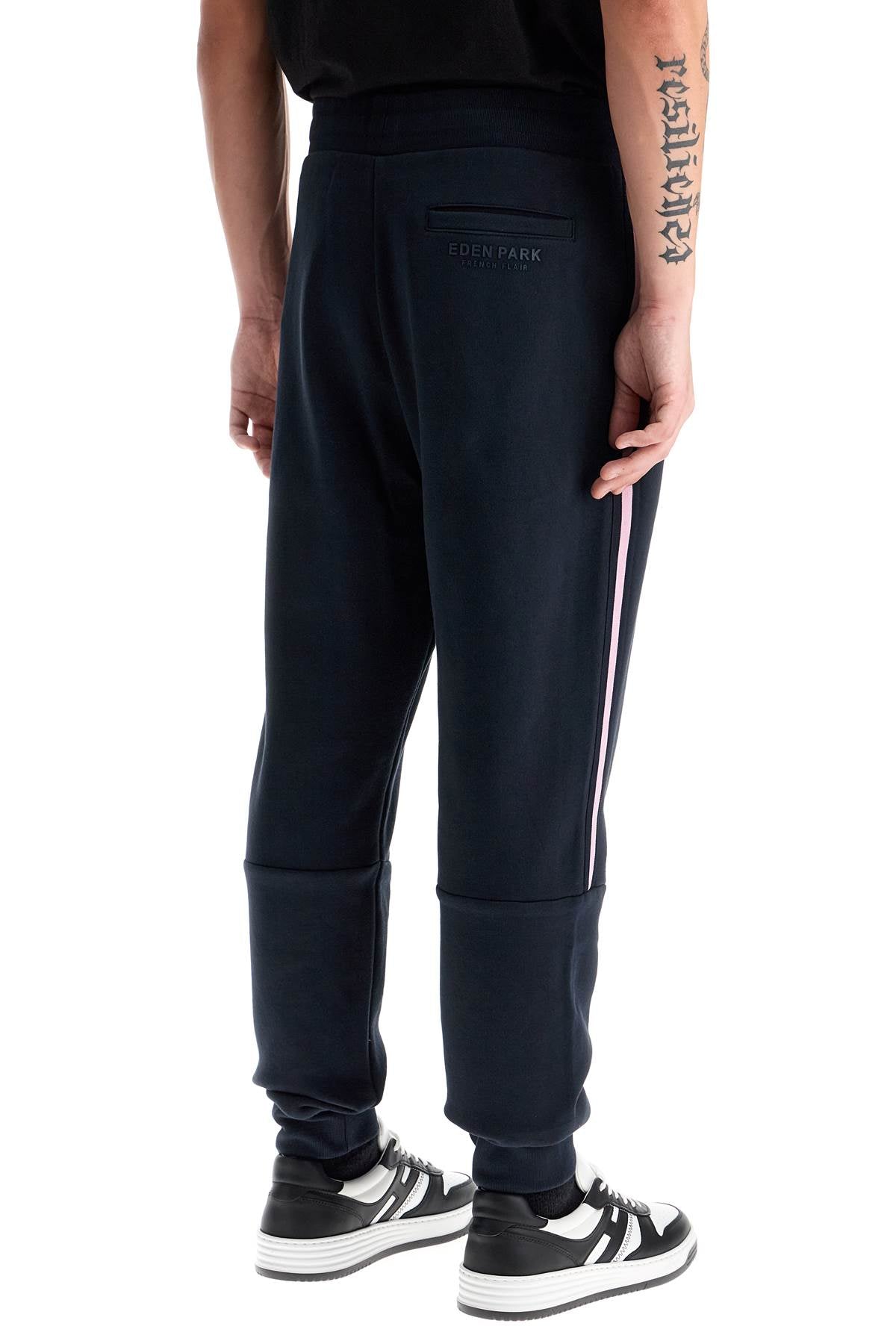 EDEN PARK contrast band joggers with eight