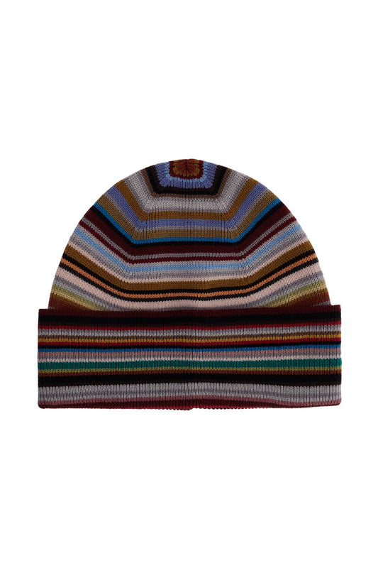 Paul Smith signature stripe virgin wool beanie hat