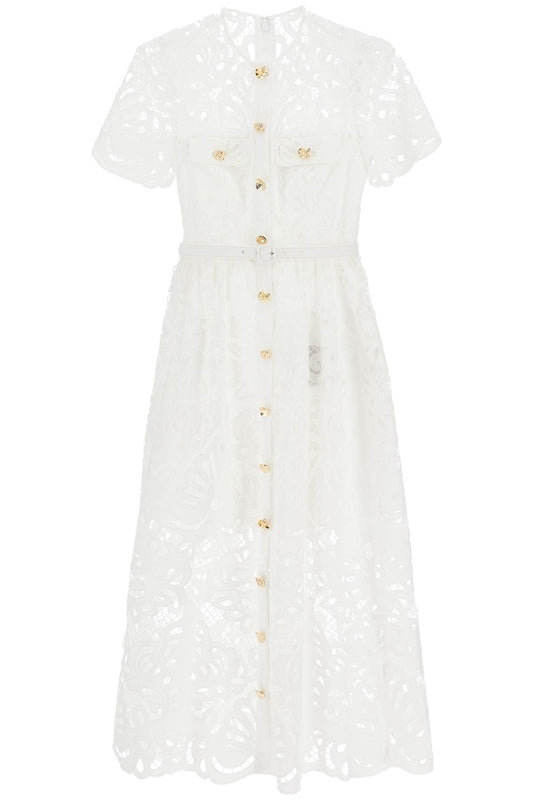 Self-Portrait Self Portrait midi lace dress in seven