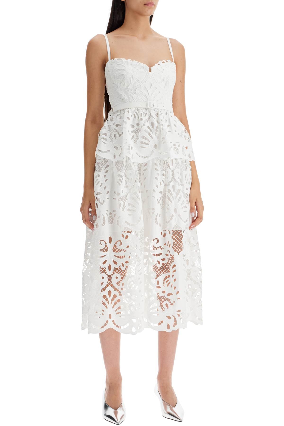 Self-Portrait Self Portrait lace bustier dress with belt